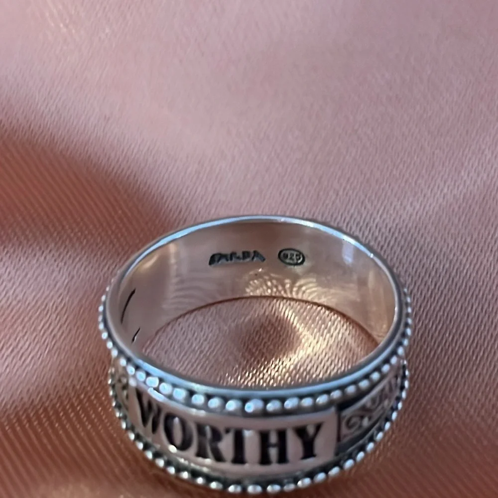 SARDA Sterling Silver “Worthy” Ring, Size 10